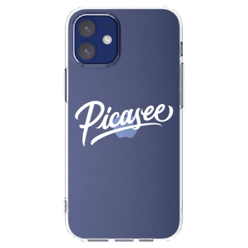 Picasee Apple iPhone 12 mini Hülle - Transparentes Silikon - Picasee - old logo - white