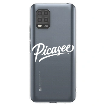 Picasee Xiaomi Mi 10 Lite Hülle - Transparentes Silikon - Picasee - old logo - white