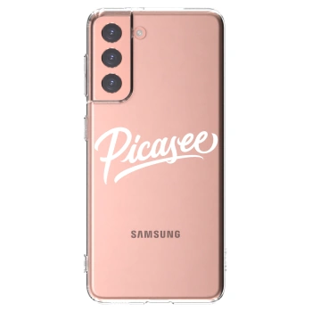 Picasee Samsung Galaxy S21 5G G991B Hülle - Transparentes Silikon - Picasee - old logo - white