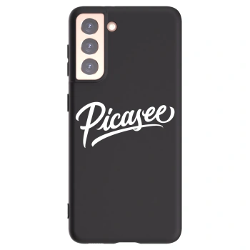 Picasee Samsung Galaxy S21 5G G991B Hülle - Schwarzes Silikon - Picasee - old logo - white