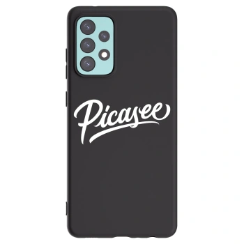 Picasee Samsung Galaxy A72 A725F Hülle - Schwarzes Silikon - Picasee - old logo - white