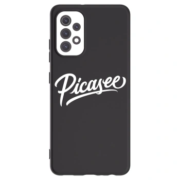 Picasee Samsung Galaxy A32 5G A326B Hülle - Schwarzes Silikon - Picasee - old logo - white