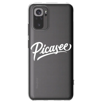 Picasee Xiaomi Redmi Note 10S Hülle - Transparentes Silikon - Picasee - old logo - white