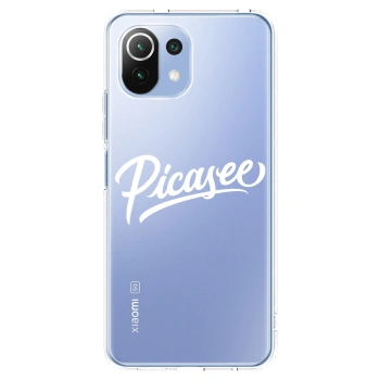 Picasee Xiaomi Mi 11 Lite Hülle - Transparentes Silikon - Picasee - old logo - white