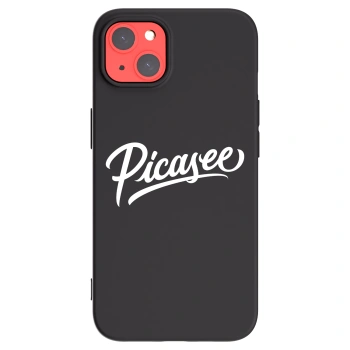 Picasee Apple iPhone 13 Hülle - Schwarzes Silikon - Picasee - old logo - white