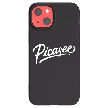 Picasee Apple iPhone 13 mini Hülle - Schwarzes Silikon - Picasee - old logo - white