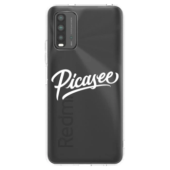 Picasee Xiaomi Redmi 9T Hülle - Schwarzes Silikon - Picasee - old logo - white