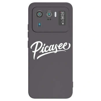 Picasee Xiaomi Mi 11 Ultra Hülle - Schwarzes Silikon - Picasee - old logo - white