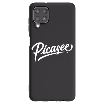 Picasee Samsung Galaxy M12 M127F Hülle - Schwarzes Silikon - Picasee - old logo - white