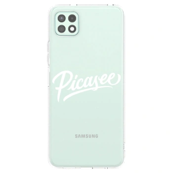 Picasee Samsung Galaxy A22 A226B 5G Hülle - Transparentes Silikon - Picasee - old logo - white