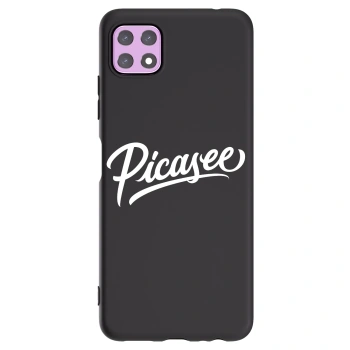 Picasee Samsung Galaxy A22 A226B 5G Hülle - Schwarzes Silikon - Picasee - old logo - white
