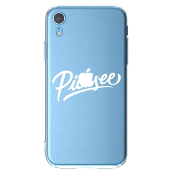 Picasee Apple iPhone XR Hülle - Transparentes Silikon - Picasee - old logo - white