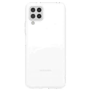 Picasee Samsung Galaxy A22 A225F 4G Hülle - Transparentes Silikon - Picasee - old logo - white