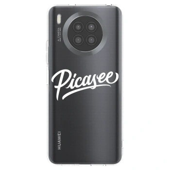 Picasee Huawei Nova 8i Hülle - Transparentes Silikon - Picasee - old logo - white