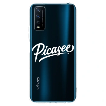 Picasee Vivo Y11s Hülle - Transparentes Silikon - Picasee - old logo - white