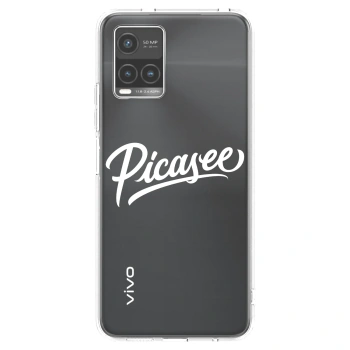 Picasee Vivo Y33s Hülle - Transparentes Silikon - Picasee - old logo - white
