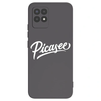 Picasee Realme 8i Hülle - Schwarzes Silikon - Picasee - old logo - white