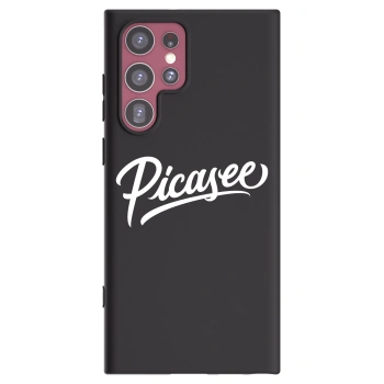 Picasee Samsung Galaxy S22 Ultra 5G Hülle - Schwarzes Silikon - Picasee - old logo - white