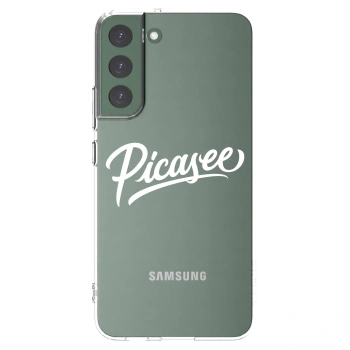 Picasee Samsung Galaxy S22+ 5G Hülle - Transparentes Silikon - Picasee - old logo - white