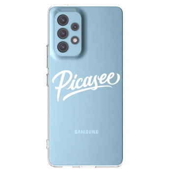 Picasee Samsung Galaxy A53 5G A536 Hülle - Transparentes Silikon - Picasee - old logo - white