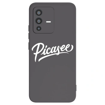 Picasee Vivo V23 5G Hülle - Schwarzes Silikon - Picasee - old logo - white