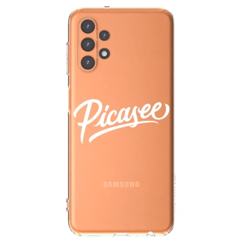 Picasee Samsung Galaxy A13 4G A135 Hülle - Transparentes Silikon - Picasee - old logo - white