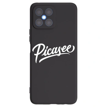 Picasee Honor X8 4G Hülle - Schwarzes Silikon - Picasee - old logo - white