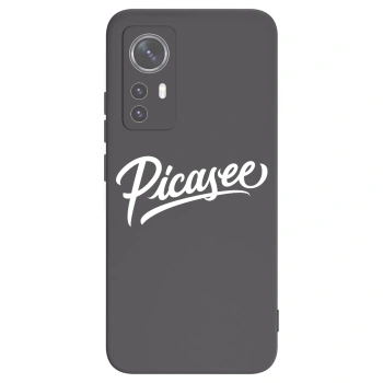 Picasee Xiaomi 12X Hülle - Schwarzes Silikon - Picasee - old logo - white