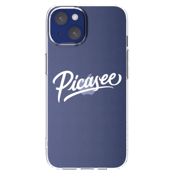 Picasee Apple iPhone 14 Hülle - Transparentes Silikon - Picasee - old logo - white