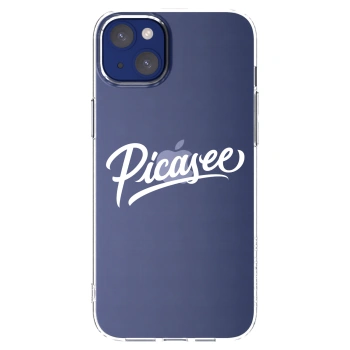 Picasee Apple iPhone 14 Plus Hülle - Transparentes Silikon - Picasee - old logo - white