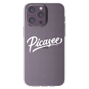 Picasee Apple iPhone 14 Pro Max Hülle - Transparentes Silikon - Picasee - old logo - white