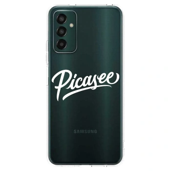 Picasee Samsung Galaxy M13 M135F Hülle - Transparentes Silikon - Picasee - old logo - white