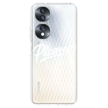 Picasee Honor 70 Hülle - Transparentes Silikon - Picasee - old logo - white