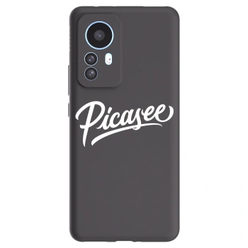 Picasee Xiaomi 12T Hülle - Schwarzes Silikon - Picasee - old logo - white