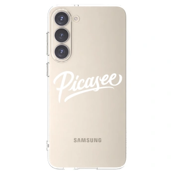Picasee Samsung Galaxy S23+ 5G Hülle - Transparentes Silikon - Picasee - old logo - white