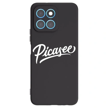 Picasee Honor X6 Hülle - Schwarzes Silikon - Picasee - old logo - white