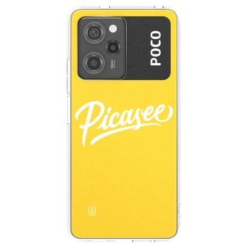 Picasee Xiaomi Poco X5 Pro Hülle - Transparentes Silikon - Picasee - old logo - white