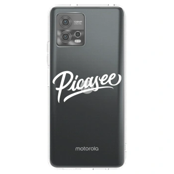 Picasee Motorola Moto G72 Hülle - Transparentes Silikon - Picasee - old logo - white
