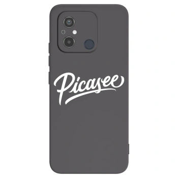Picasee Xiaomi Redmi 12C Hülle - Schwarzes Silikon - Picasee - old logo - white