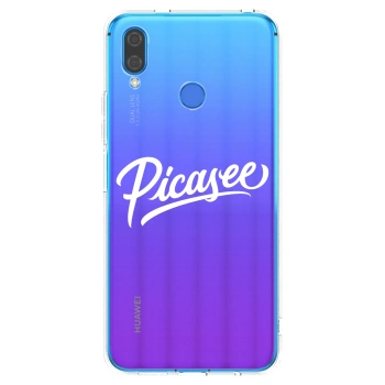 Picasee Huawei Nova 3 Hülle - Transparentes Silikon - Picasee - old logo - white
