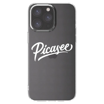 Picasee Apple iPhone 15 Pro Max Hülle - Transparentes Silikon - Picasee - old logo - white