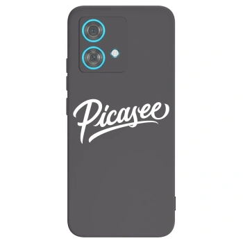 Picasee Motorola Edge 40 Neo Hülle - Schwarzes Silikon - Picasee - old logo - white