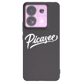 Picasee Xiaomi Redmi Note 13 Pro 5G Hülle - Schwarzes Silikon - Picasee - old logo - white