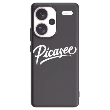 Picasee Xiaomi Redmi Note 13 Pro+ 5G Hülle - Schwarzes Silikon - Picasee - old logo - white