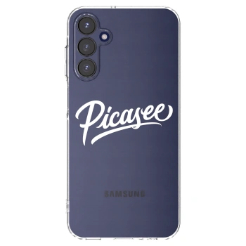 Picasee Samsung Galaxy A15 A155F 4G Hülle - Transparentes Silikon - Picasee - old logo - white