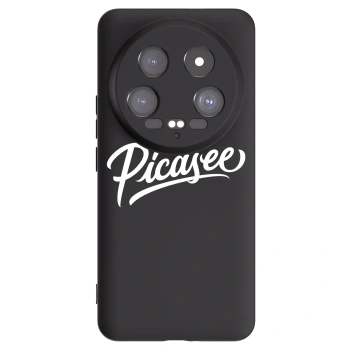 Picasee Xiaomi 14 Ultra Hülle - Schwarzes Silikon - Picasee - old logo - white