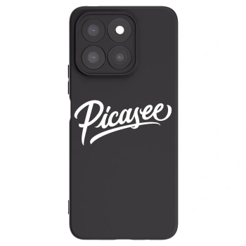Picasee Honor X8b Hülle - Schwarzes Silikon - Picasee - old logo - white