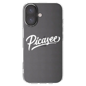 Picasee Apple iPhone 16 Hülle - Transparentes Silikon - Picasee - old logo - white