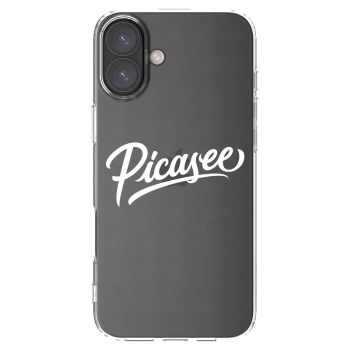 Picasee Apple iPhone 16 Plus Hülle - Transparentes Silikon - Picasee - old logo - white