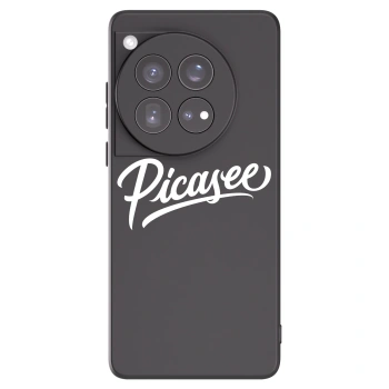 Picasee OnePlus 12 5G Hülle - Schwarzes Silikon - Picasee - old logo - white